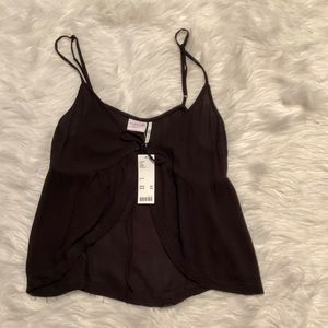 Black front tie tank Out from Under size Lg